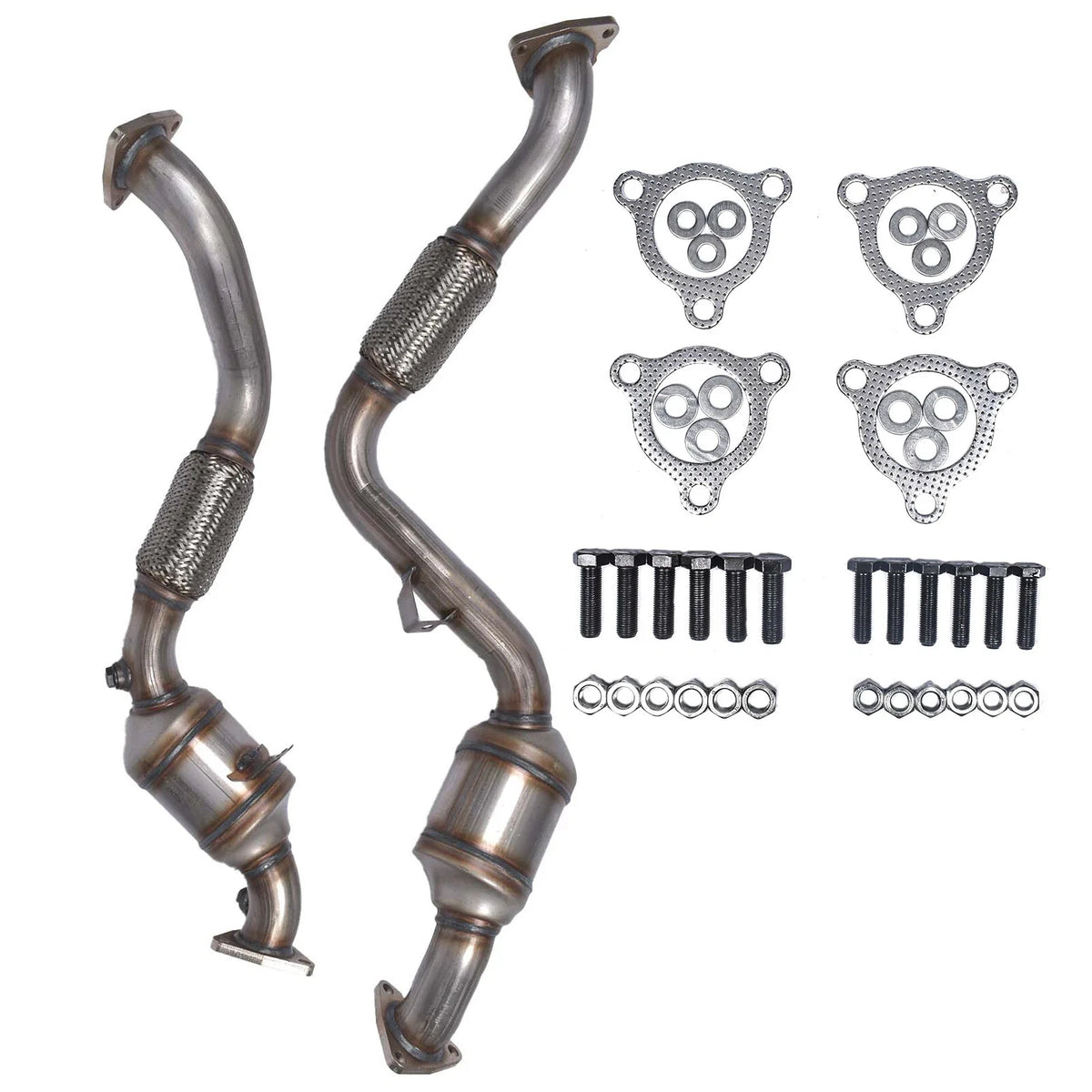 Pair of Front Catalytic Converters for Audi Q7 (2007–2009)
