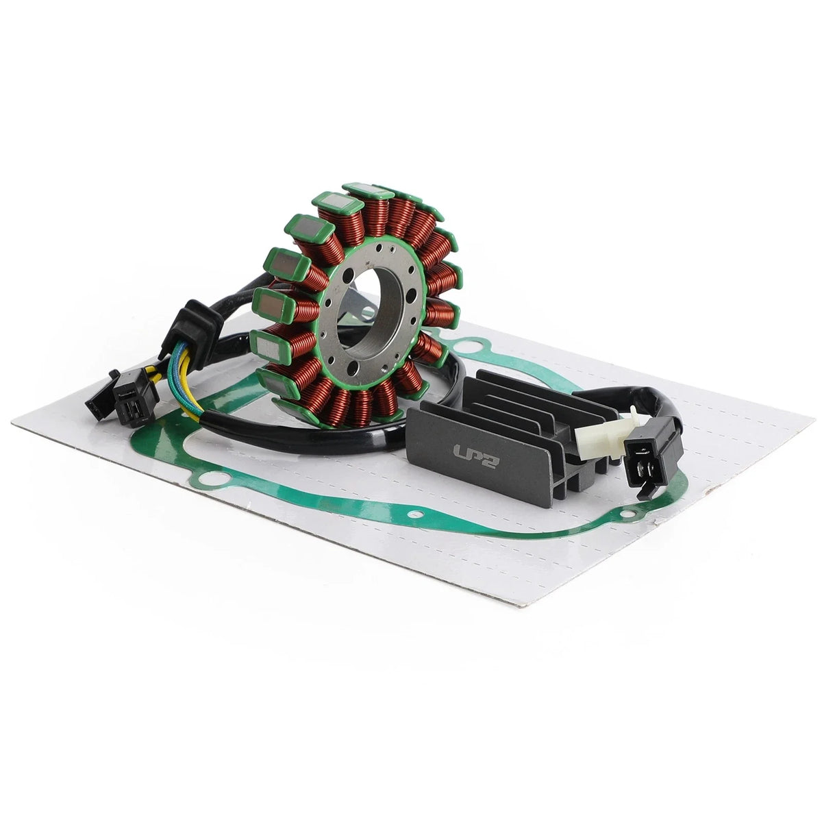 Magneto Stator, Voltage Rectifier, Gasket for Suzuki GZ250 Marauder (1999–2011)