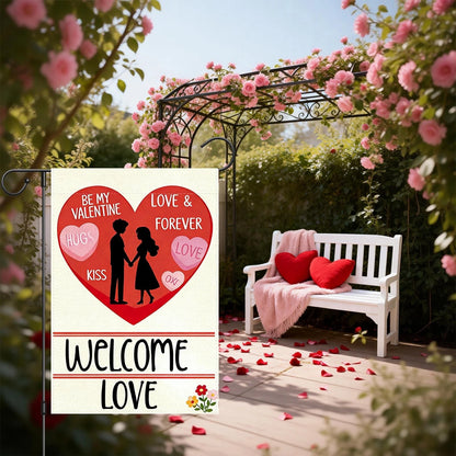 Valentine's Day Garden Flag 12x18 Inch for Garden Decor