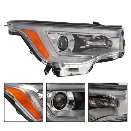 Right Passenger Side Headlight for GMC Acadia (2017–2019) GM2503446, LED, Chrome