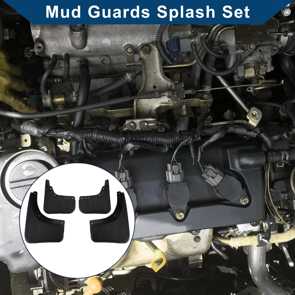 Set of 4 Mud Flaps Splash Guards for Mercedes-Benz GLK300 (2008–2013)