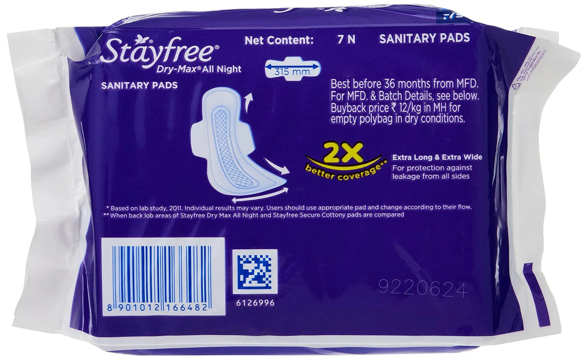 Stayfree Dry-Max Ultra-Thin with Wings for Women (Pack of 7)