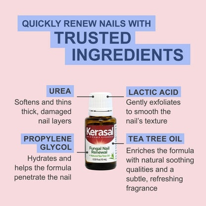 Kerasal Renewal Nail Repair Solution with Tea Tree Oil for Nail Care (Pack of 1)