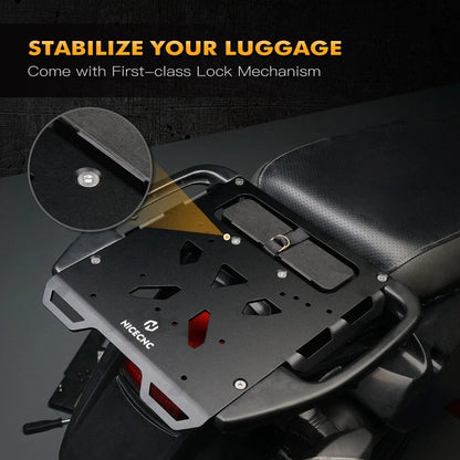 Aluminum Rear Luggage Rack Bracket Plate Kit for Kawasaki KLR650 (2008–2018)