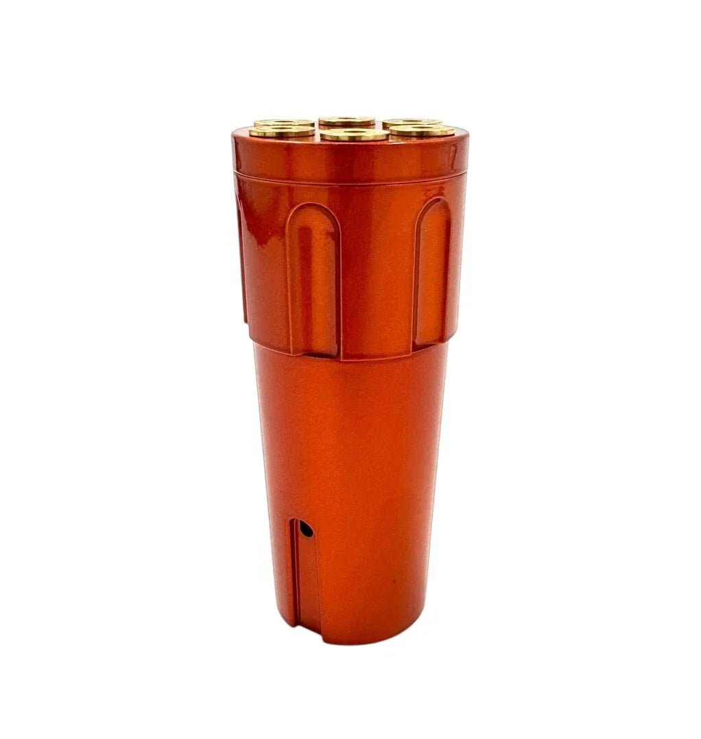 Shift Knob Gunmetal Orange Cylinder for Eaton Fuller 9 10 Speed Truck (1998–2024)