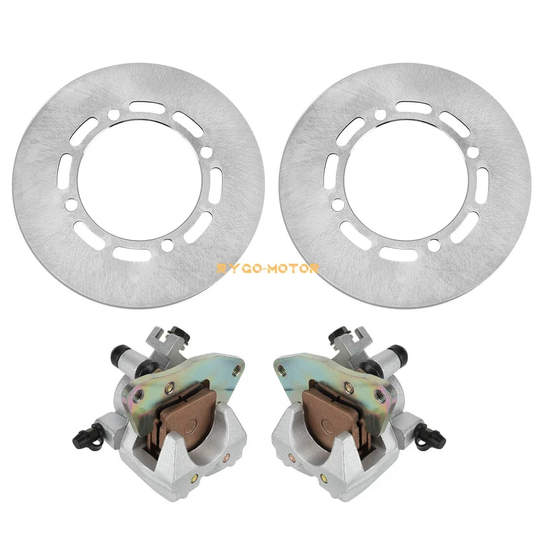 Front Brake Calipers & Disc Rotors for Yamaha Grizzly 660 4x4 (2002–2008)