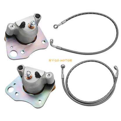 Set of 2 Brake Calipers & Hose Lines for Polaris Ranger 500 570 ETX (2015–2021)