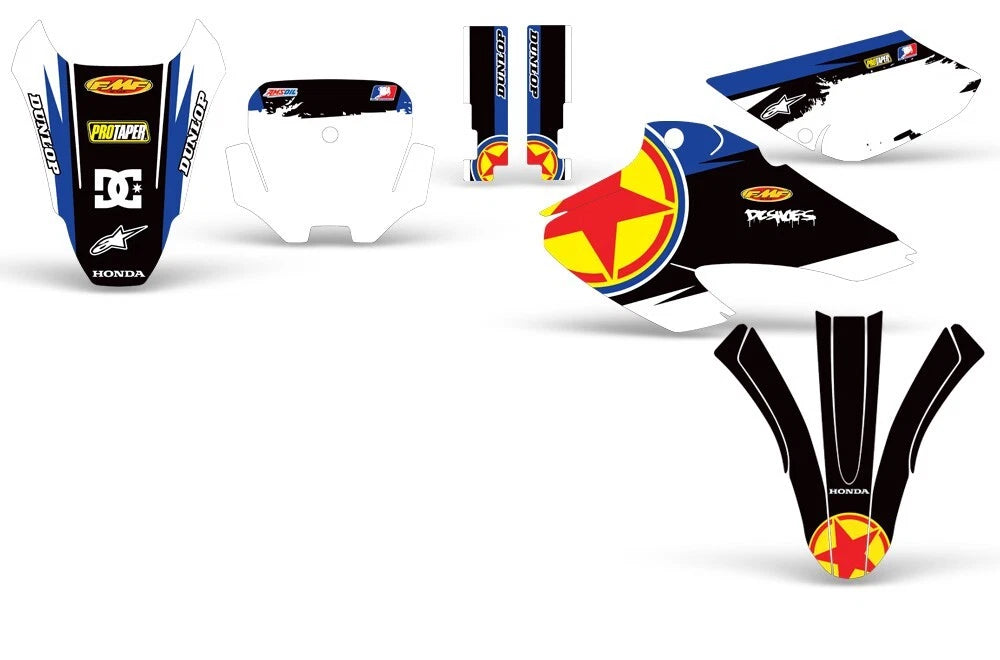 Graphic Stickers + PLT Decals for Honda XR80R XR100R (2001–2003)