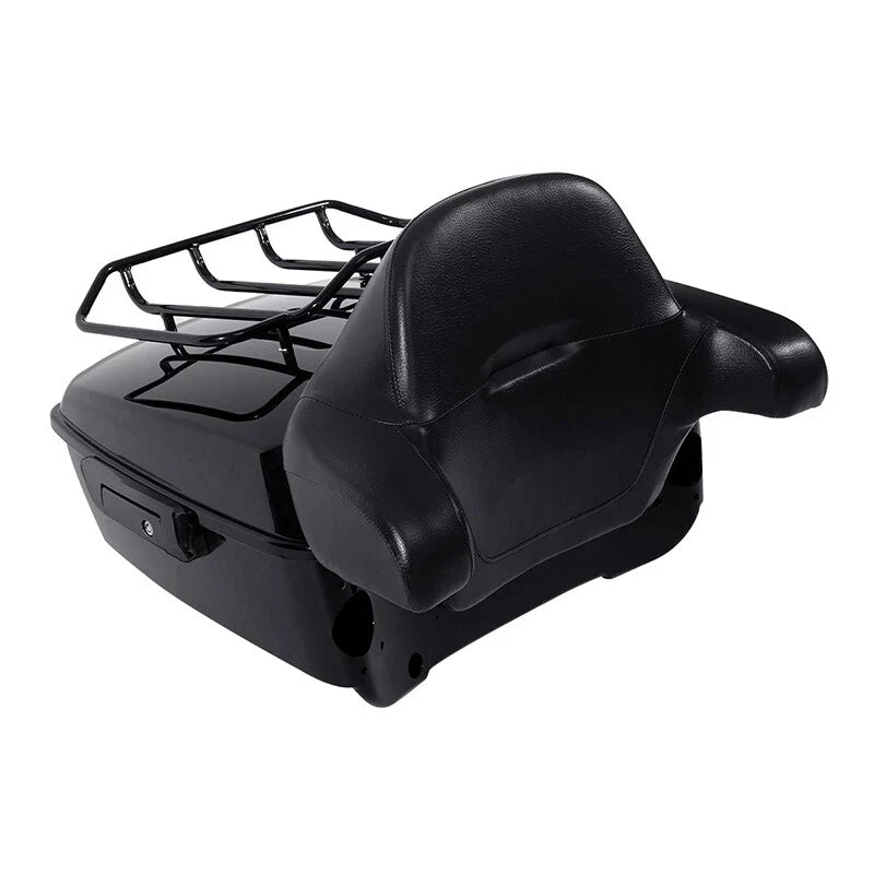 King Trunk Backrest Solo Mount Rack for Harley Touring Road Glide (2014–2025)