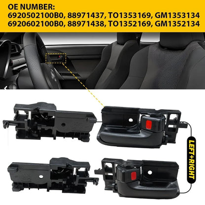 Set of 4 Interior Door Handles Black for Toyota Corolla Matrix Tacoma (2003–2015)