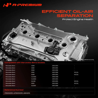 Engine Oil Separator for Mercedes-Benz C300 E350 GLK350 GLE350 ML350 (2760100331, A2760100331, ABH0215)