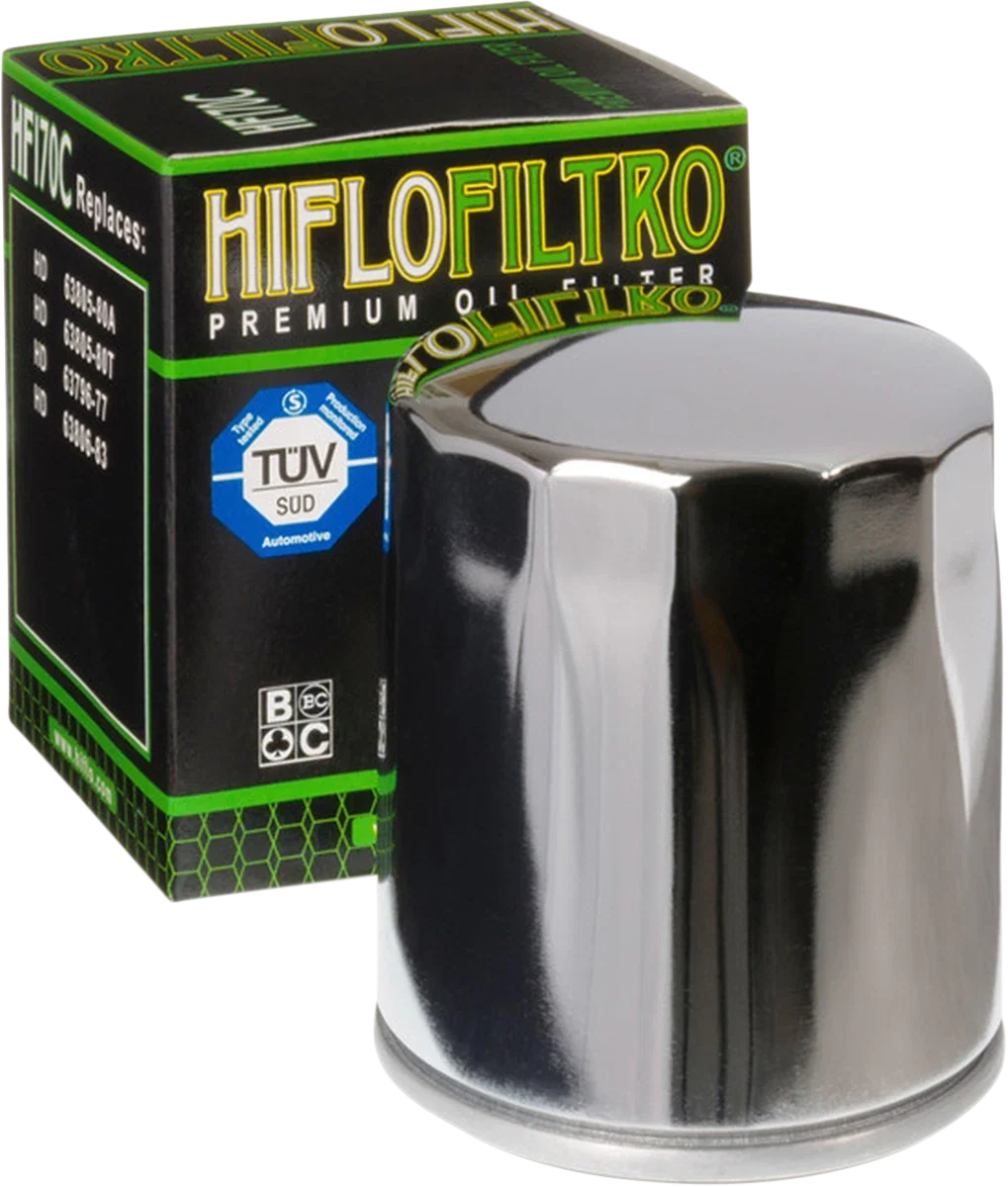 HIFLOFILTRO Chrome Oil Filter HF170C for