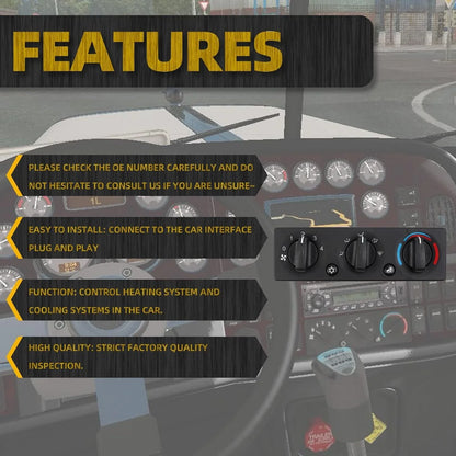 A/C Climate Control Module Panel Q21-6119 for Peterbilt Truck