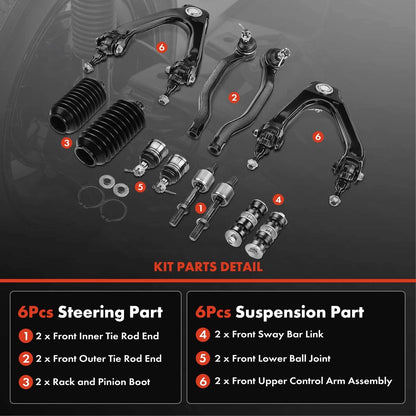 Set of 2 Front Upper Control Arm Ball Joint Sway Bar Link for Honda Accord (RK9816, RK9815, 51460SM4A03, 51460SM4A02)