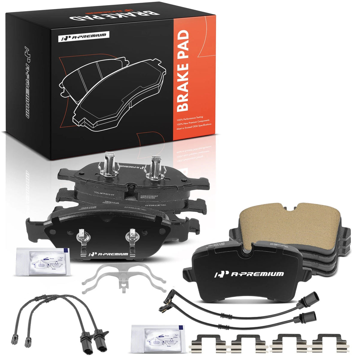 Set of 8 Ceramic Brake Pads for Audi A6 A7 A8 Quattro (2016–2017) P-1547A P-1549