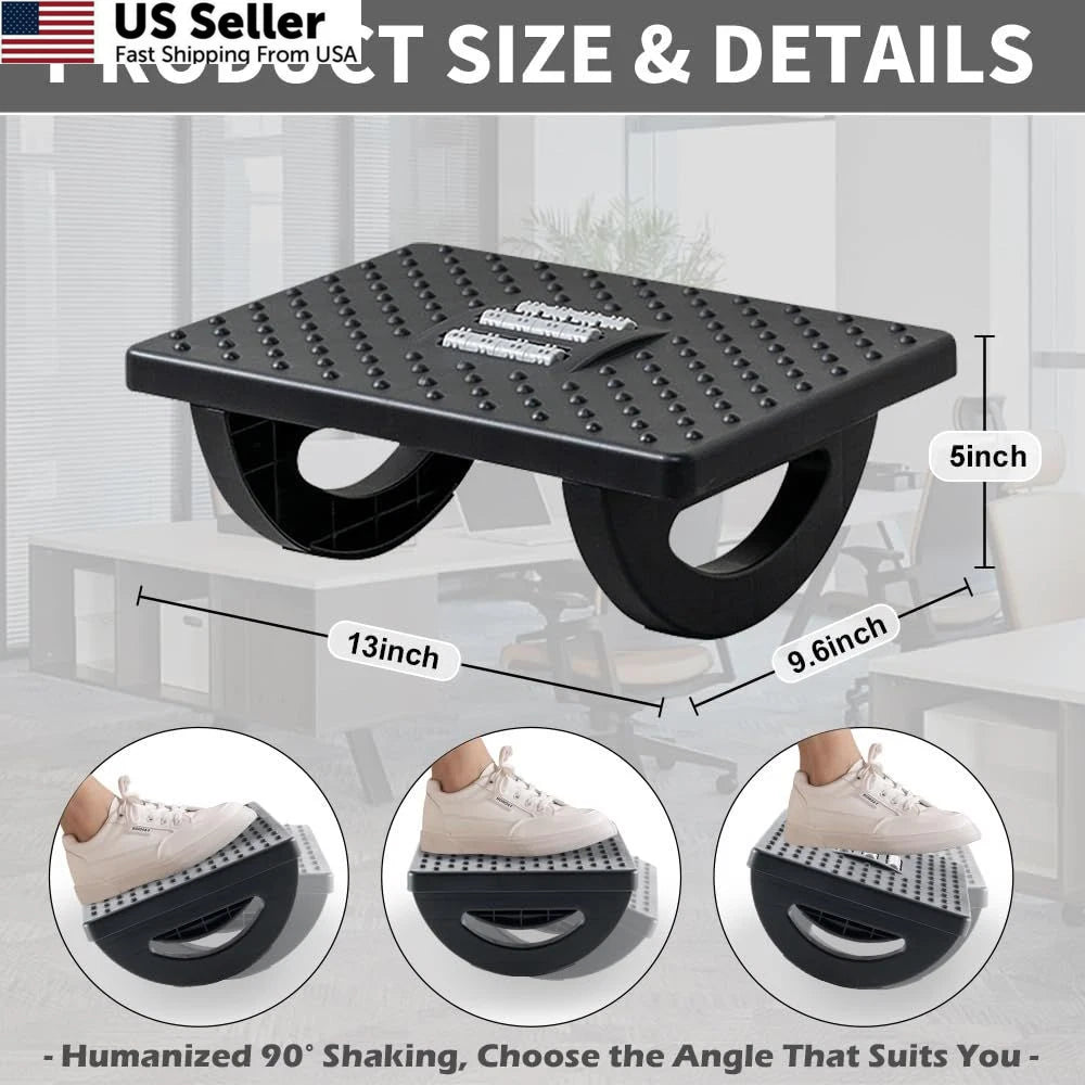 Foot Rest for Under Desk (13 x 9.6 x 5 Inch) - Black