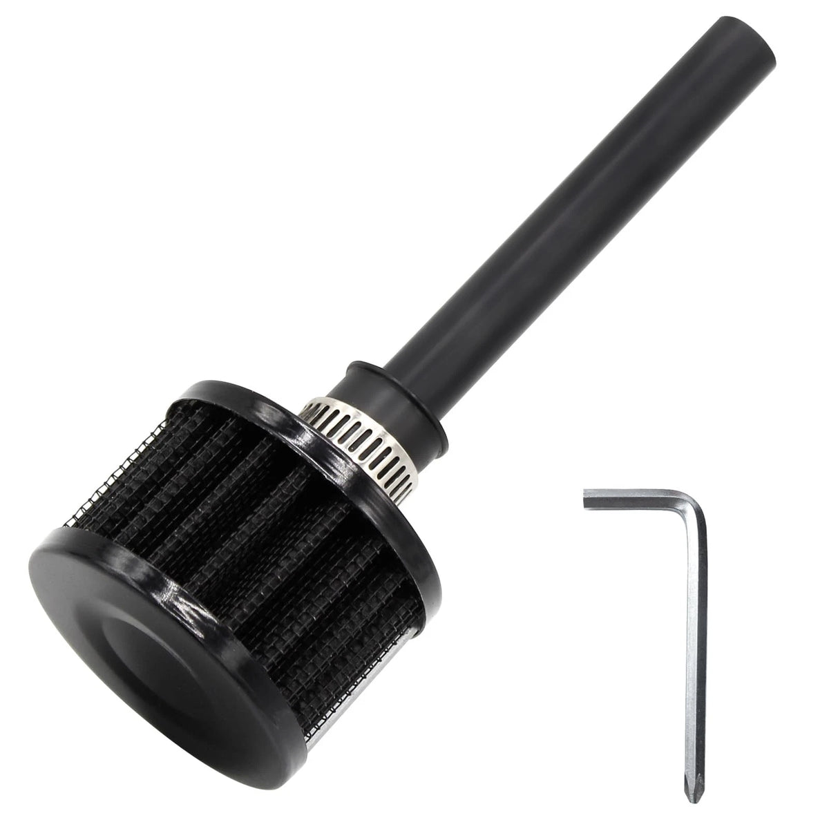 212cc Air Filter Valve Cover Breather for KTUMININV (12mm, Black)