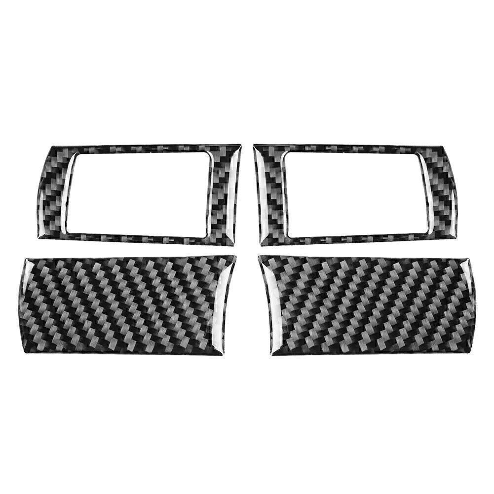 Set of 4 Carbon Fiber Steering Wheel Button Cover Trim for Dodge Challenger (2008–2010)