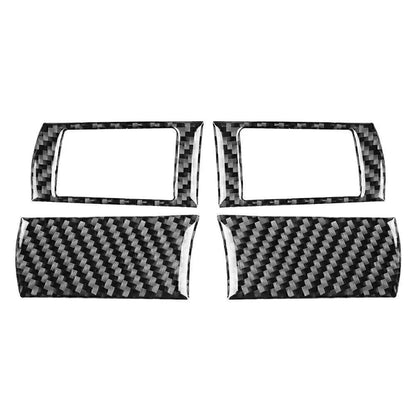 Set of 4 Carbon Fiber Steering Wheel Button Cover Trim for Dodge Challenger (2008–2010)