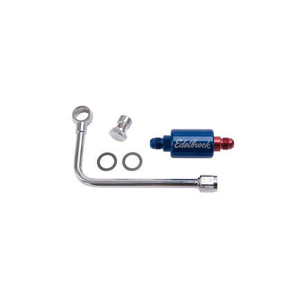 Edelbrock 8134 Single-Feed Fuel Line/Filter Kit for Automotive (2010–2020)