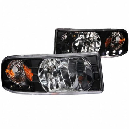 Crystal Headlights Black w/ LED for Dodge Ram 2500/3500 (1994–2002) TLX-anz111205-CL360A71