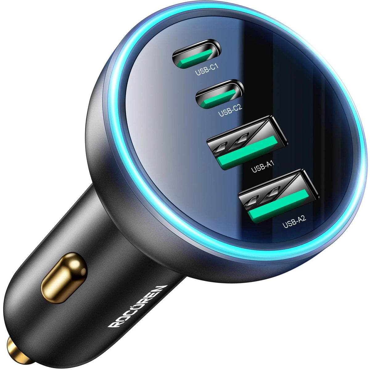 4-Port USB C Car Charger for Universal Use (70W Fast Charging)