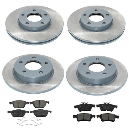 DuraGo Front Rear Rotors & Bosch QuietCast Brake Pads Kit for Mazda 3 (2004–2023)