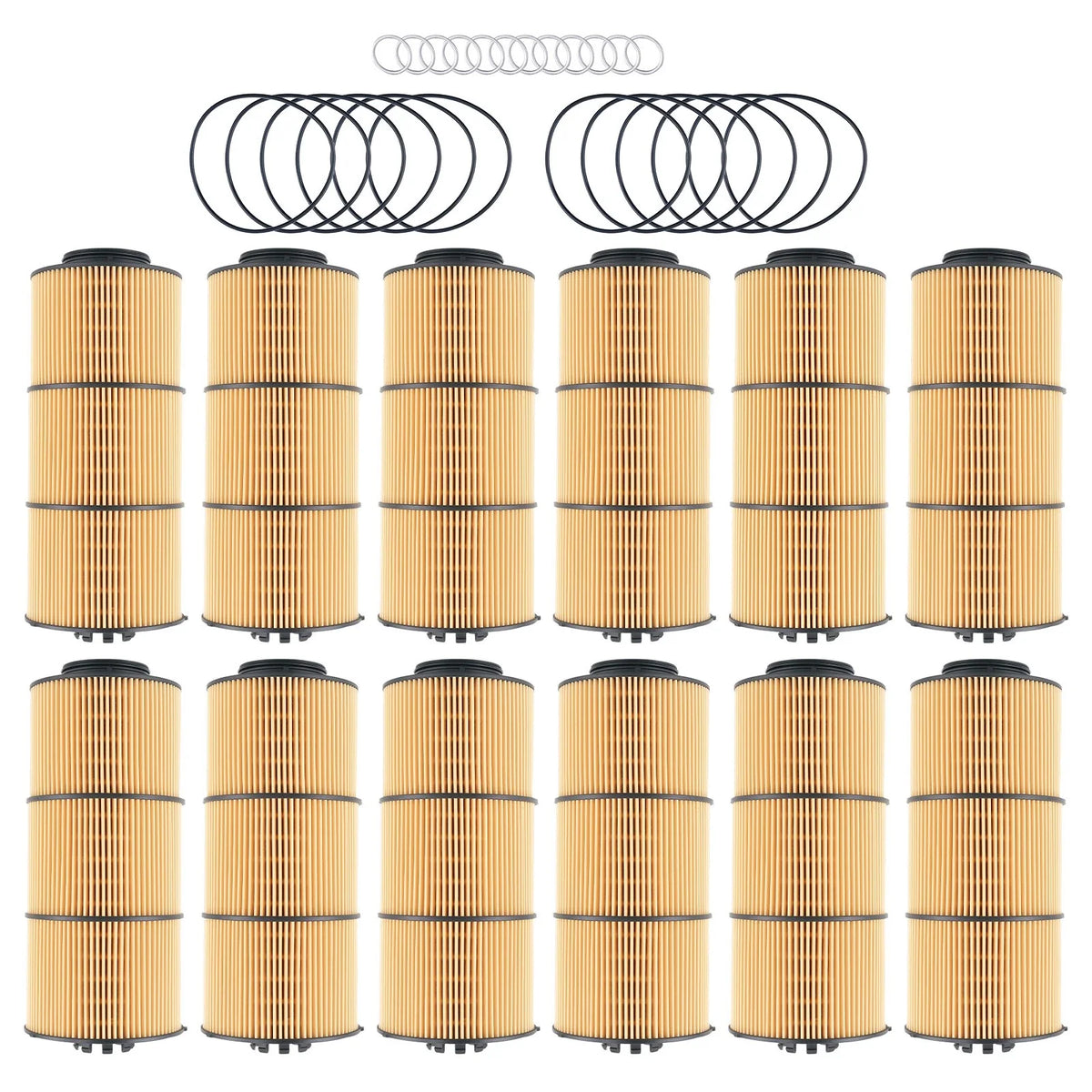 Set of 12 Oil Filters for Freightliner 122SD (2020–2022)
