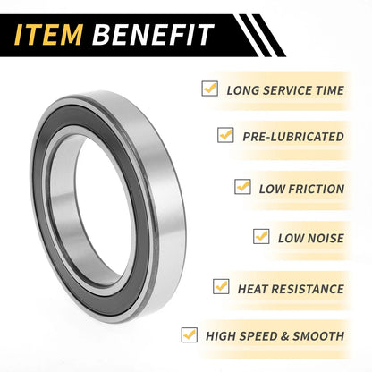 Deep Groove Ball Bearing 6019DDU for Scooter Skateboard Wheel (95x145x24mm)