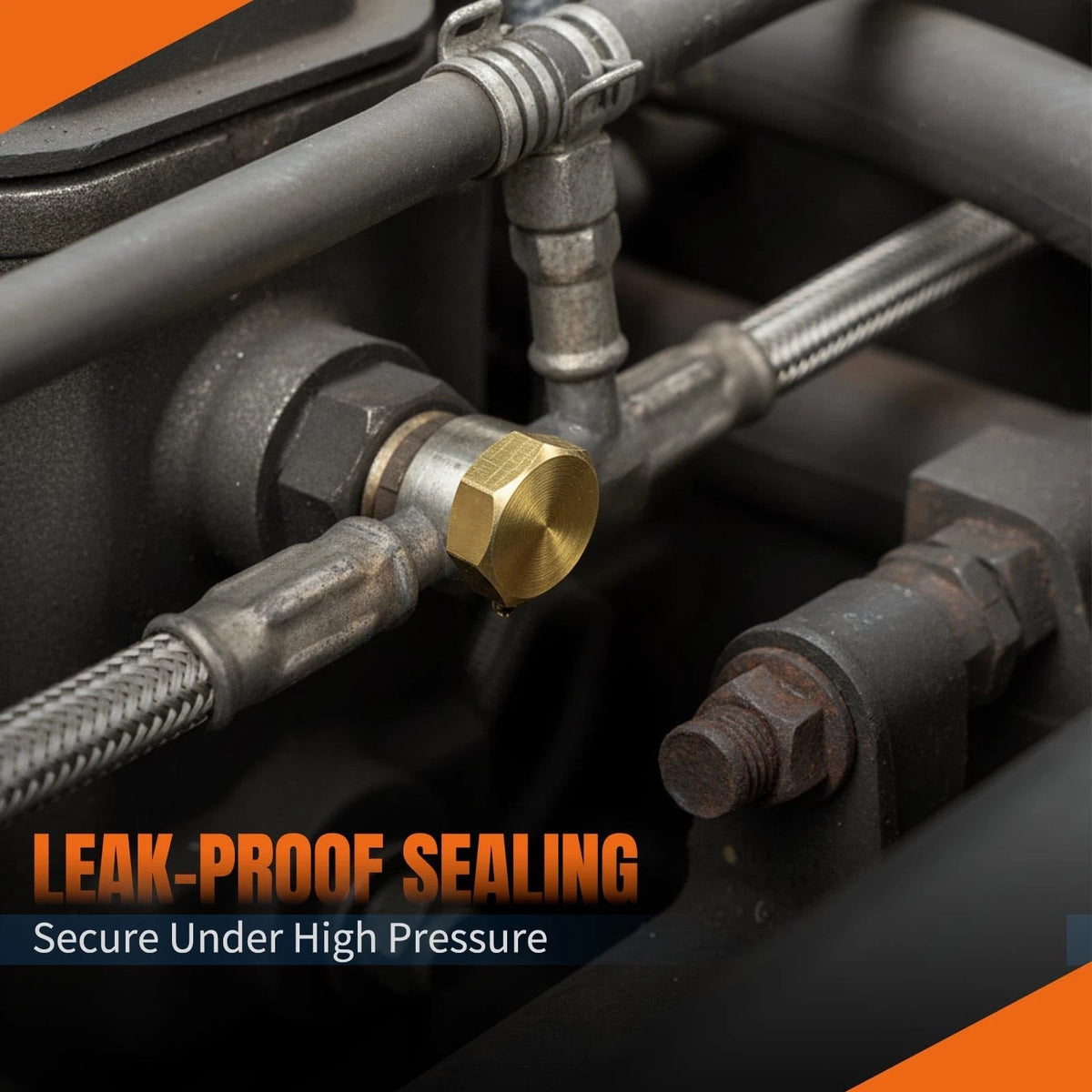 4PC Brass Brake Line Plug and Cap Kit for Universal Applications