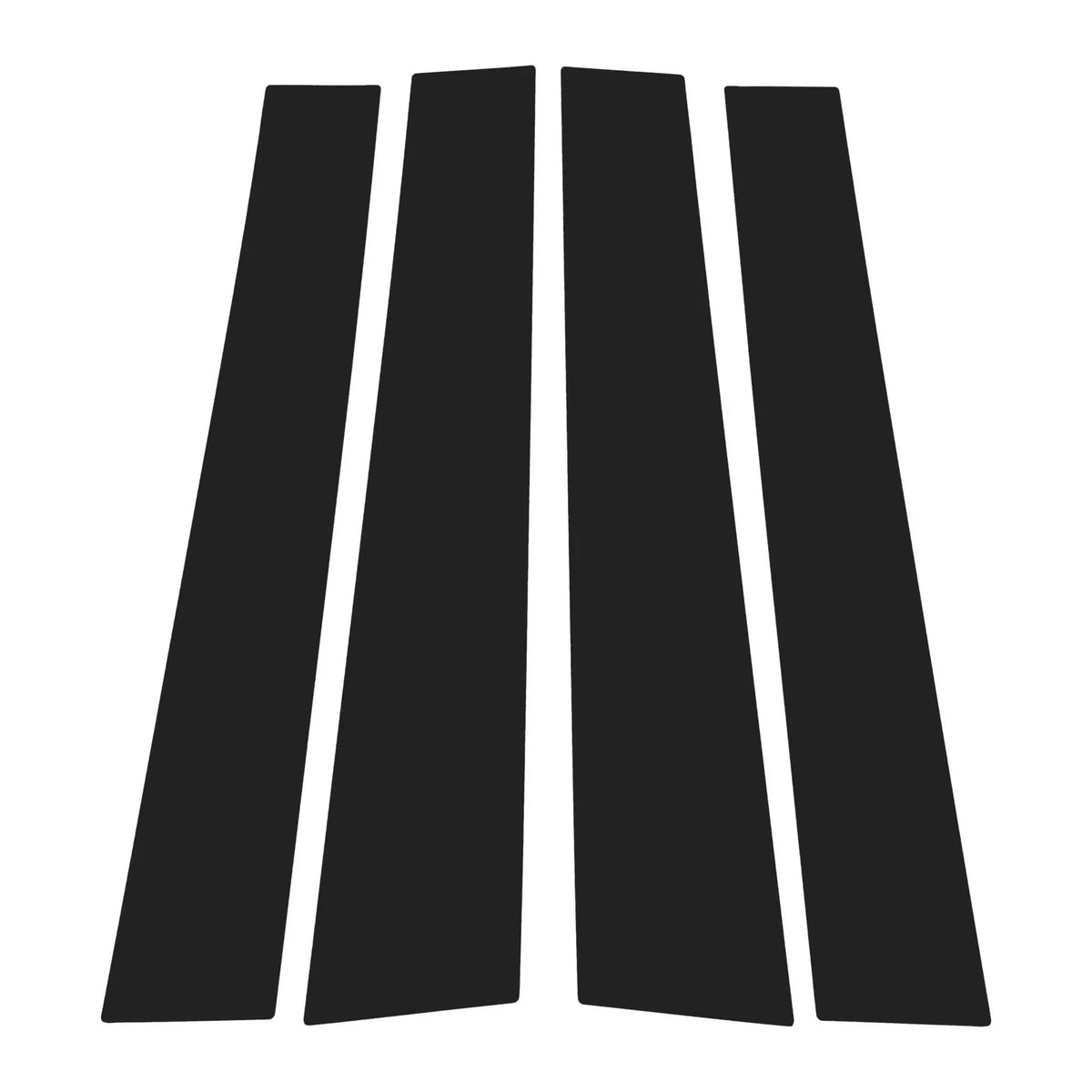 Set of 4 Door Pillar Window Trim for Mitsubishi L200 (2005–2014) Black