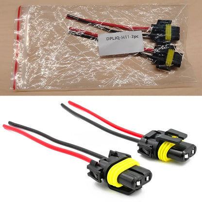 2X Harness Bulb Socket Connector Plug for Fog Light Headlight Bulbs