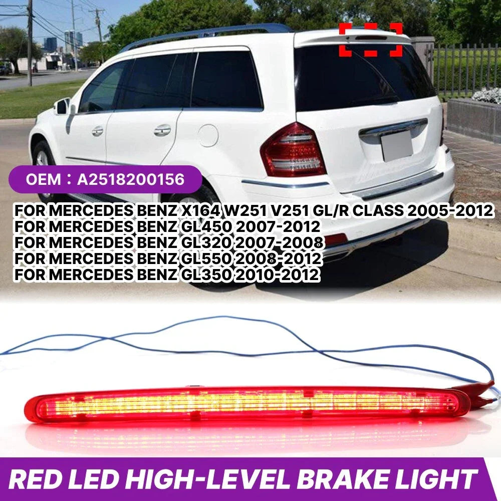Red LED 3rd Center Brake Light for Mercedes GL450/GL320 (2007–2012)