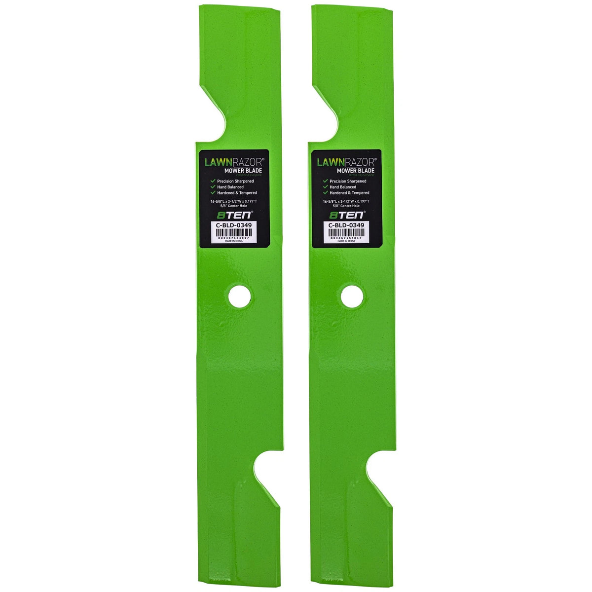 2X Notched High Lift LawnRAZOR Blades for Cub Cadet G1432 MTD (00021871)