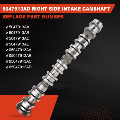 Right Side Intake Camshaft for Jeep Dodge Chrysler 3.6L (2016–2024) 5047913AD