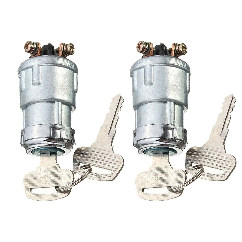 2Pc Ignition Switch Lock Cylinder & Keys for Universal Auto Car