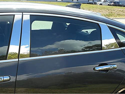 6x Chrome Pillar Posts Door Trim Cover for Chevrolet Malibu (2016–2024)