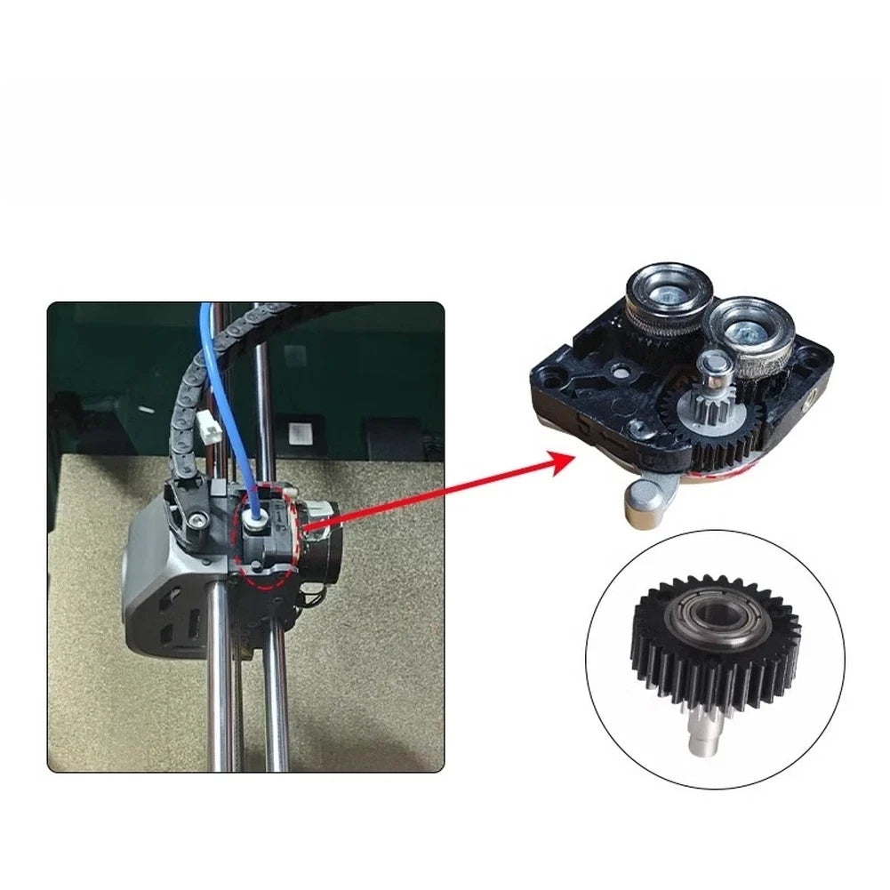 Stepper Motor for Extruder Gear (Hardened Metal, V-shaped Groove)