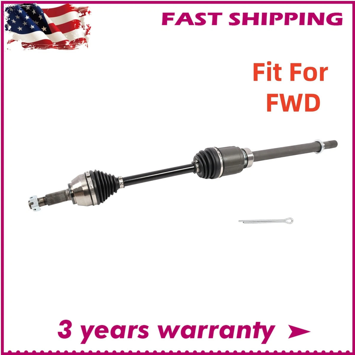 Front Passenger Side CV Axle Shaft for Nissan Rogue Altima (2007–2013) 66-6264, 93056, NCV53912, 60-6264, 80-4698