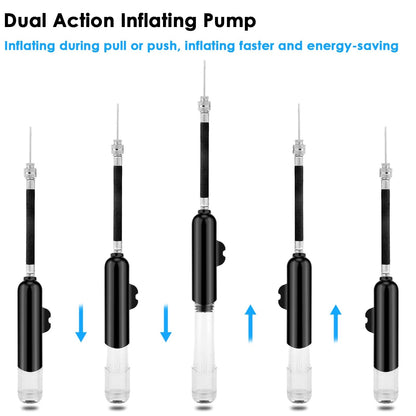 Ball Pump & Bike Pump with 3 Needles & 2 Nozzles for Inflate Air Pump