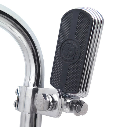 Chrome Gear Skull Foot Peg Clamp for Harley Sportster Touring (1", 1 1/4", 25mm, 32mm)