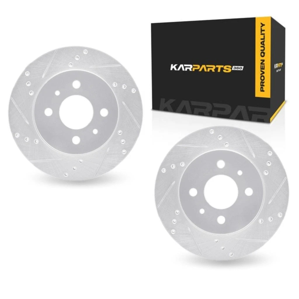 Brake Rotor Set for Saturn SC1/SC2 (1993–2002) ALX-PAU-DF-7002-53003-CLA2, Drilled and Slotted