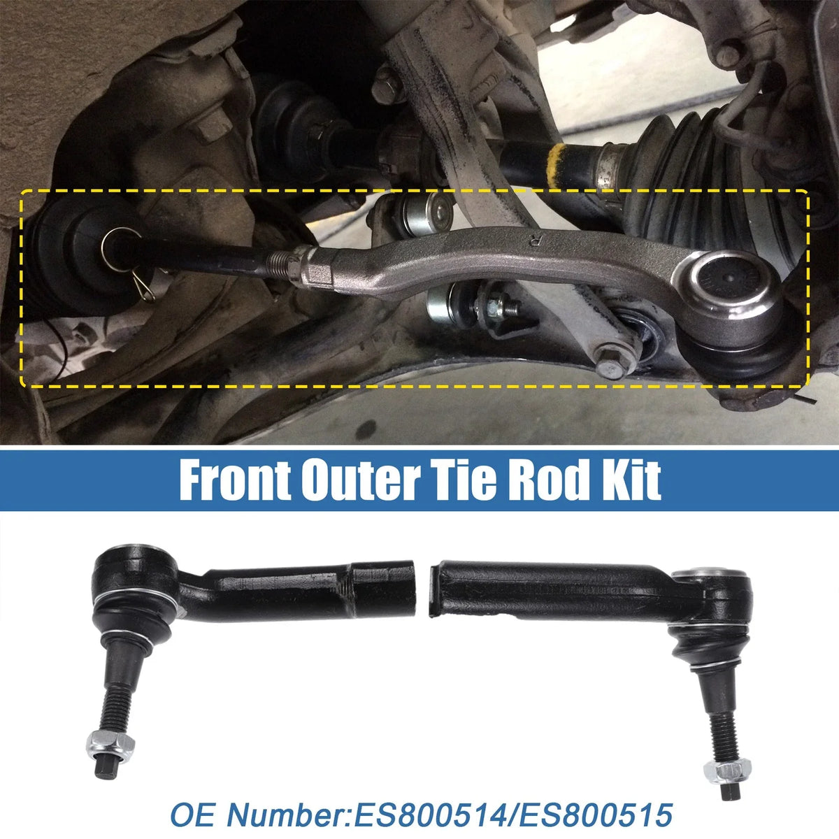2X Front Tie Rod End Links for Ford F-150 (2009–2020) No. ES800514/ES800515