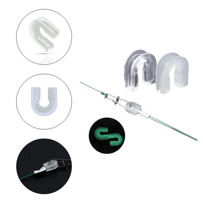 20PCS Glow in the Dark U Type Fishing Connectors for Tackle