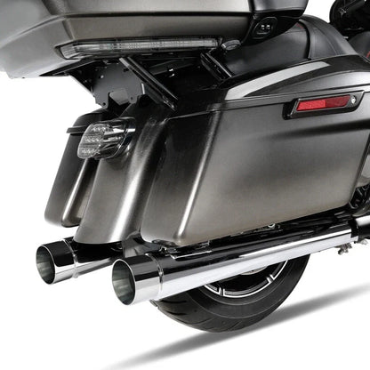 4" Megaphone Tapered Dual Exhaust Pipes for Harley Road Glide (1995–2016)