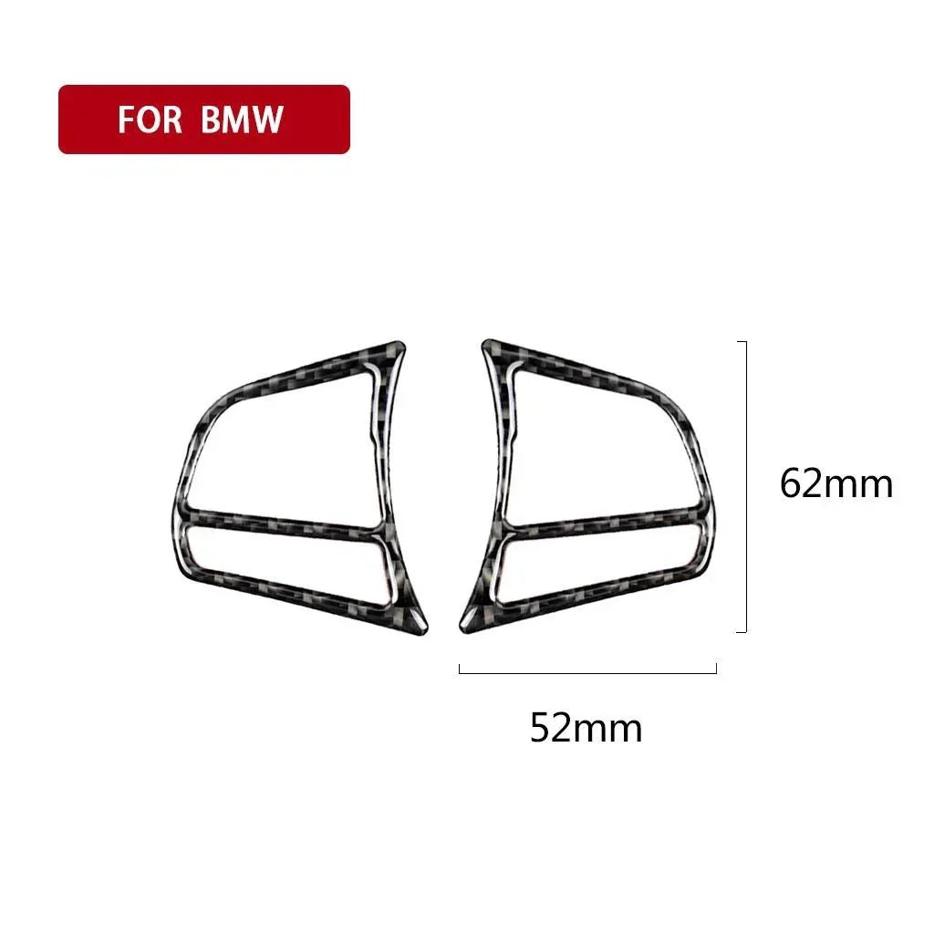 Button Frame Cover Trim Carbon Fiber for BMW F20/21/30/32/34 (2011–2020)