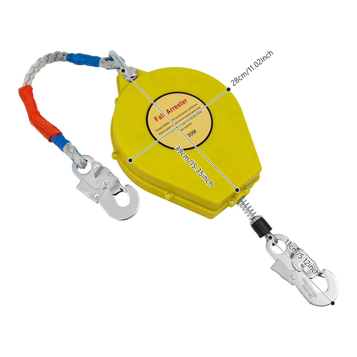 330lbs Fall Arrester Self Retracting Lifeline for Safety Use (30m)