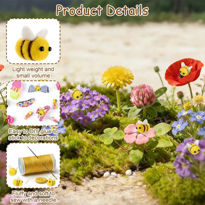 30 Pcs Mini Plush Bees for Crafts and Bee Themed Party Decor