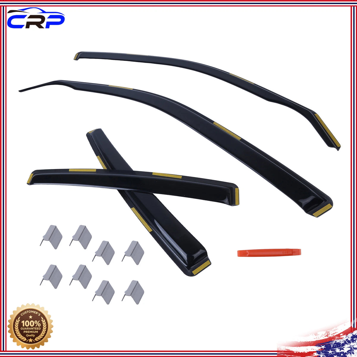 4Pcs Vent Visors for Dodge Charger (2011–2023) Rain Guard Wind Deflectors