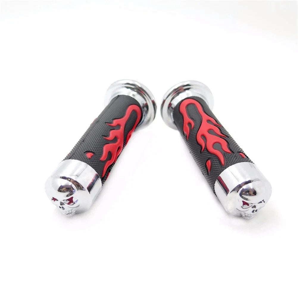 Comfort Red Rubber Hand Grips for Honda CB (25mm, 1")